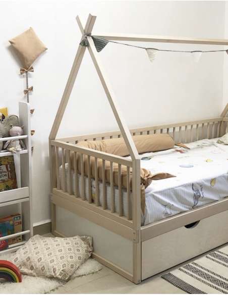 Dormitorio infantil con protector anti caída - Tocamadera